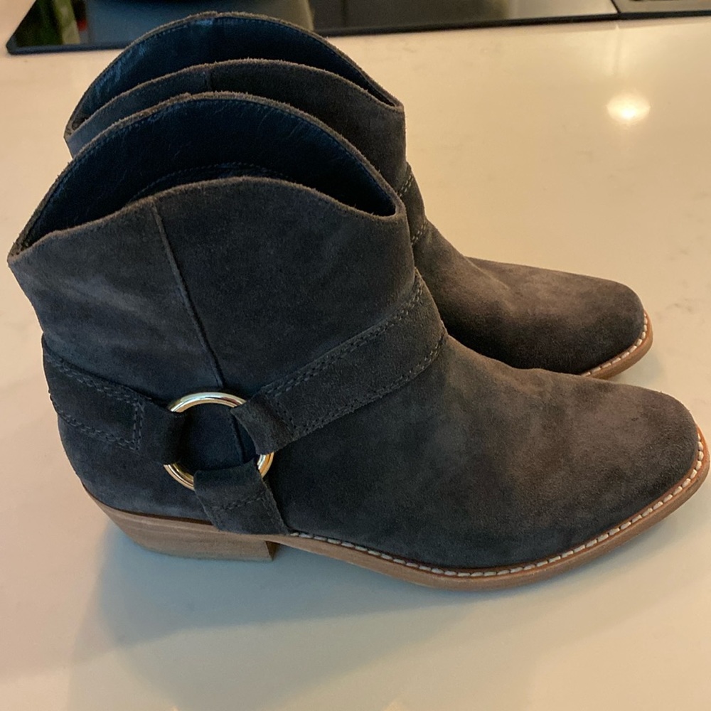 JOIE Western Bootie Charcoal Suede Size 37.5